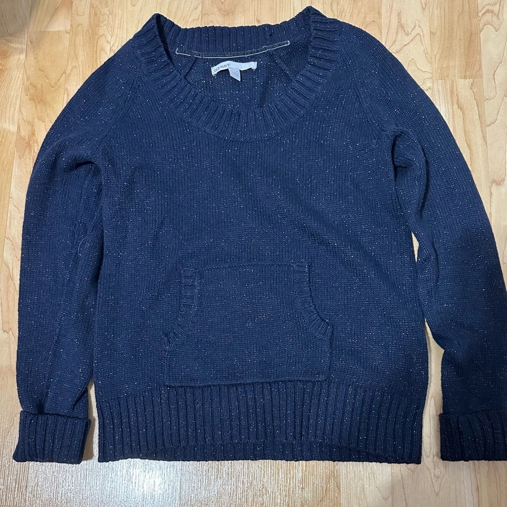 Old Navy Navy Sparkly Women’s Sweater Size M